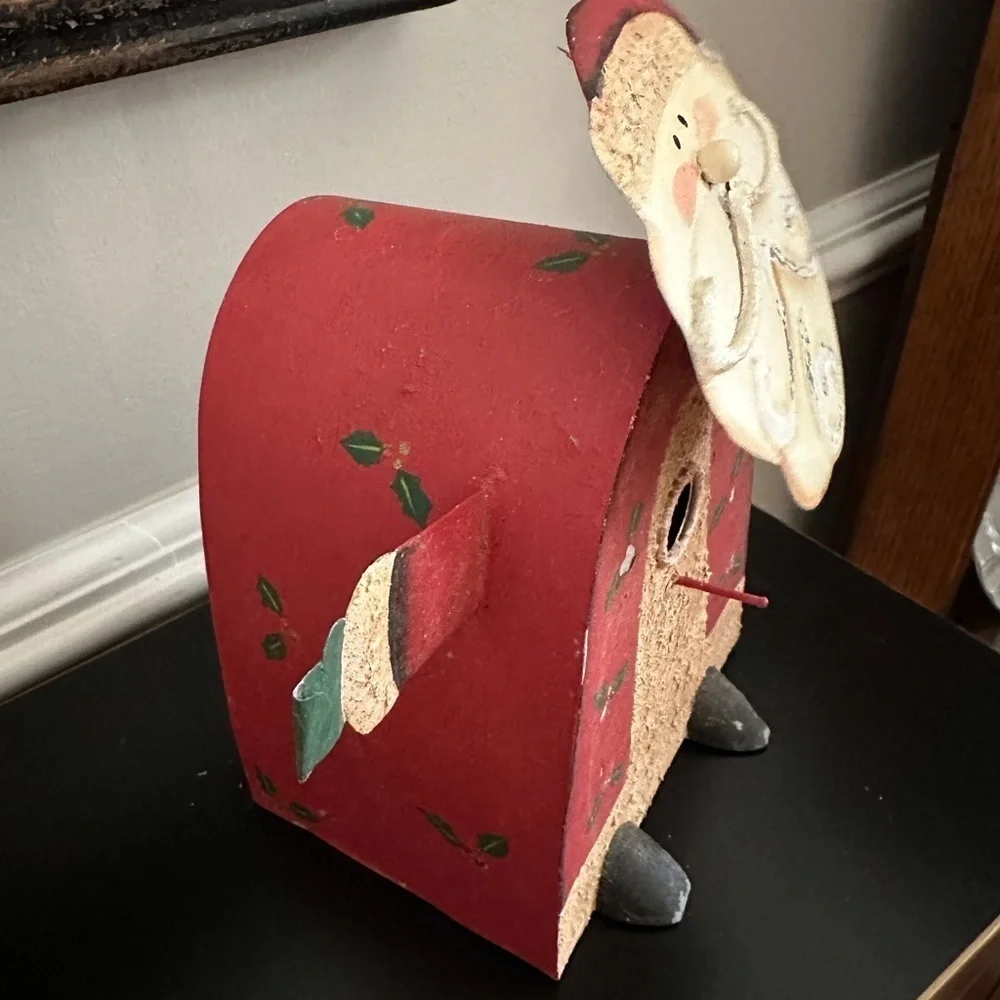 Red and Cream Santa Claus Holiday Decor